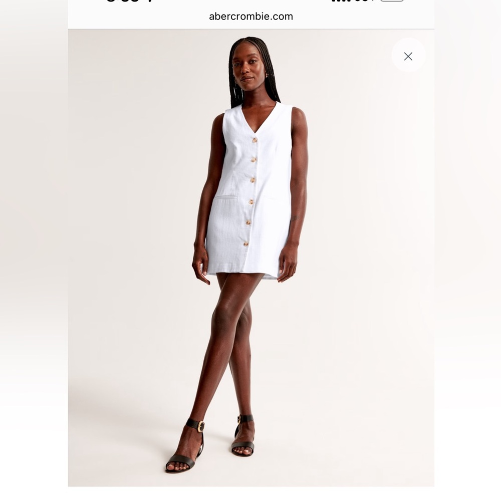 The A&F Mara Linen-Blend Vest Mini Dress